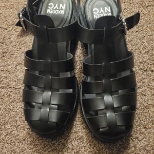 Madden NYC Fisherman Block Heel Sandals Womens 8.5
